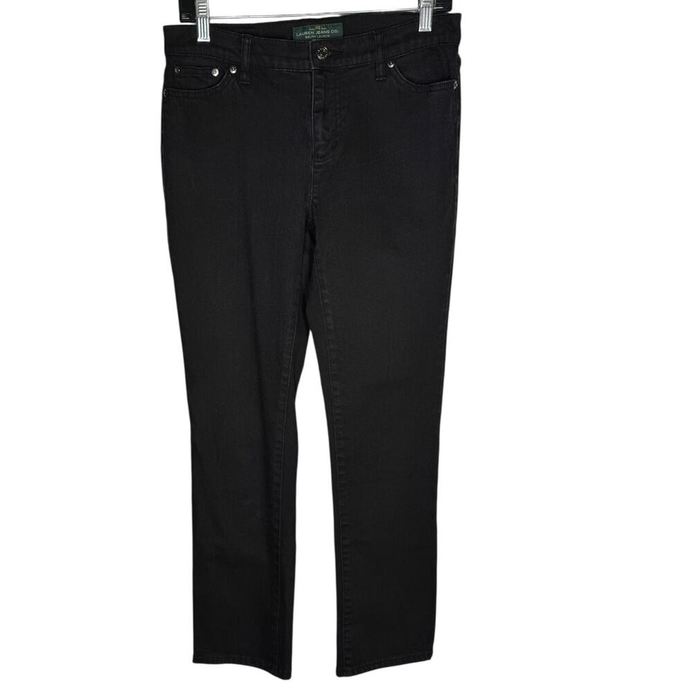 Lauren Ralph Lauren Petite 4P Black Straight Jeans
